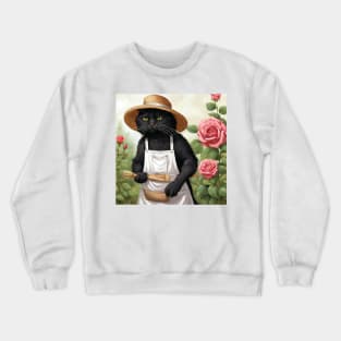 Black garden tomcat Crewneck Sweatshirt